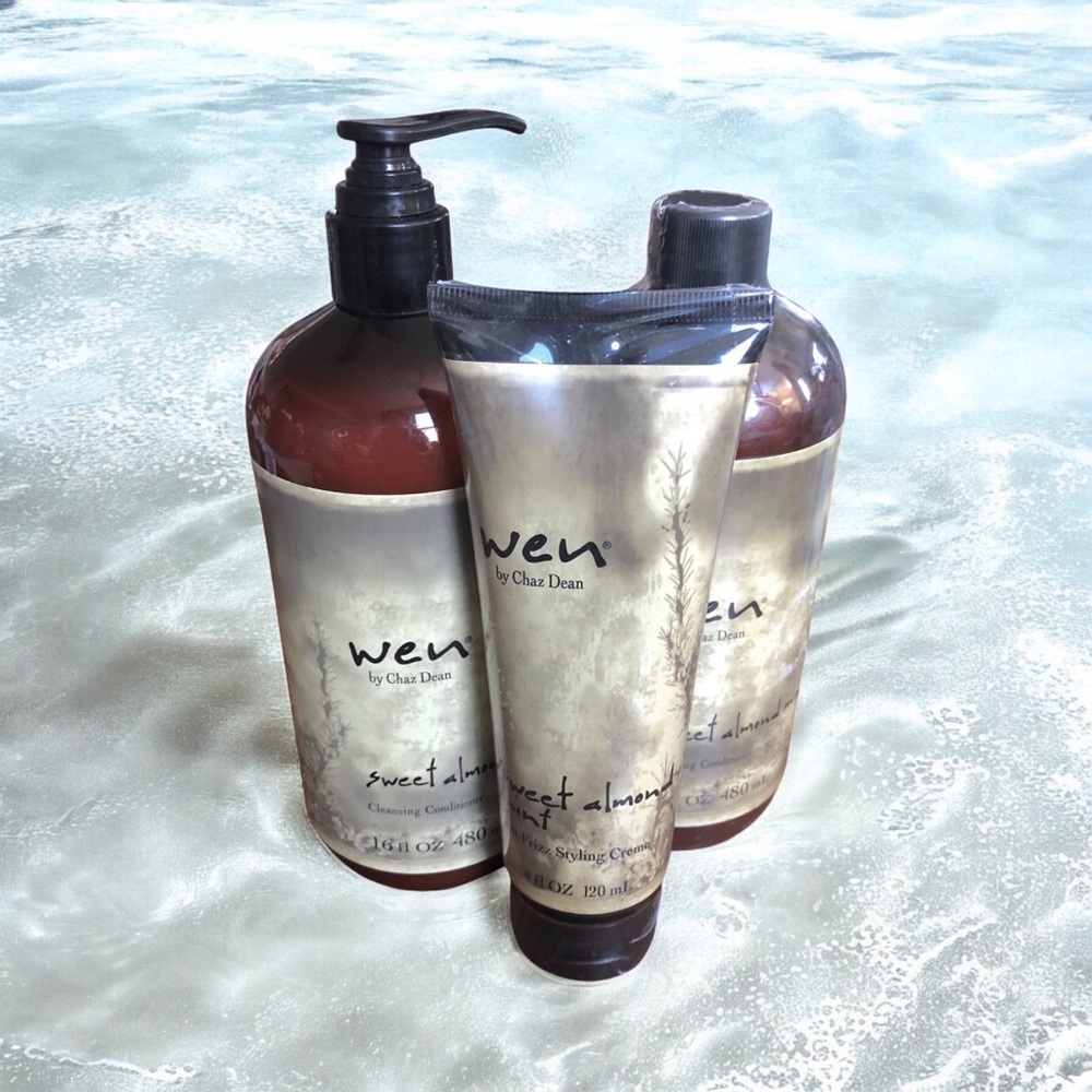 Wen Sweet Almond Mint Cleansing Conditioner Lot 2 & Anti Frizz Styling Cream
